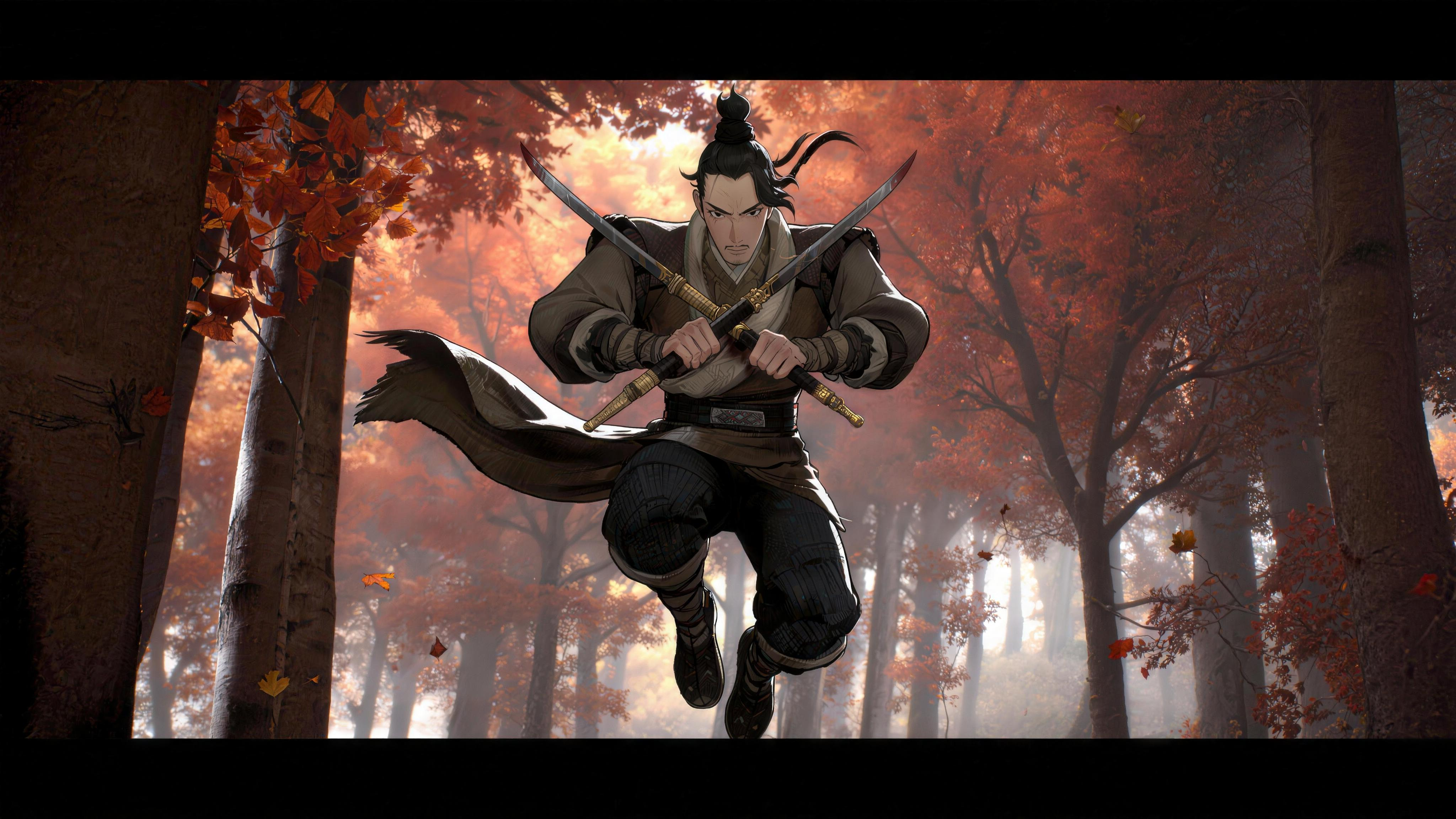 Dual-blade fighter front